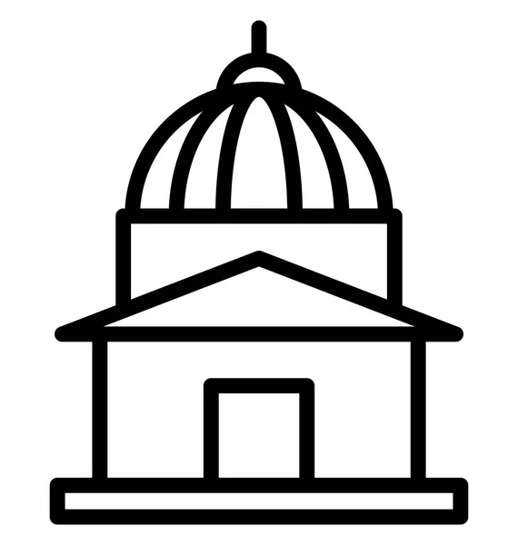 Bâtiment Chapelle Icône Vectorielle Isolée Qui Peut Être Facilement Modifiée — Image vectorielle