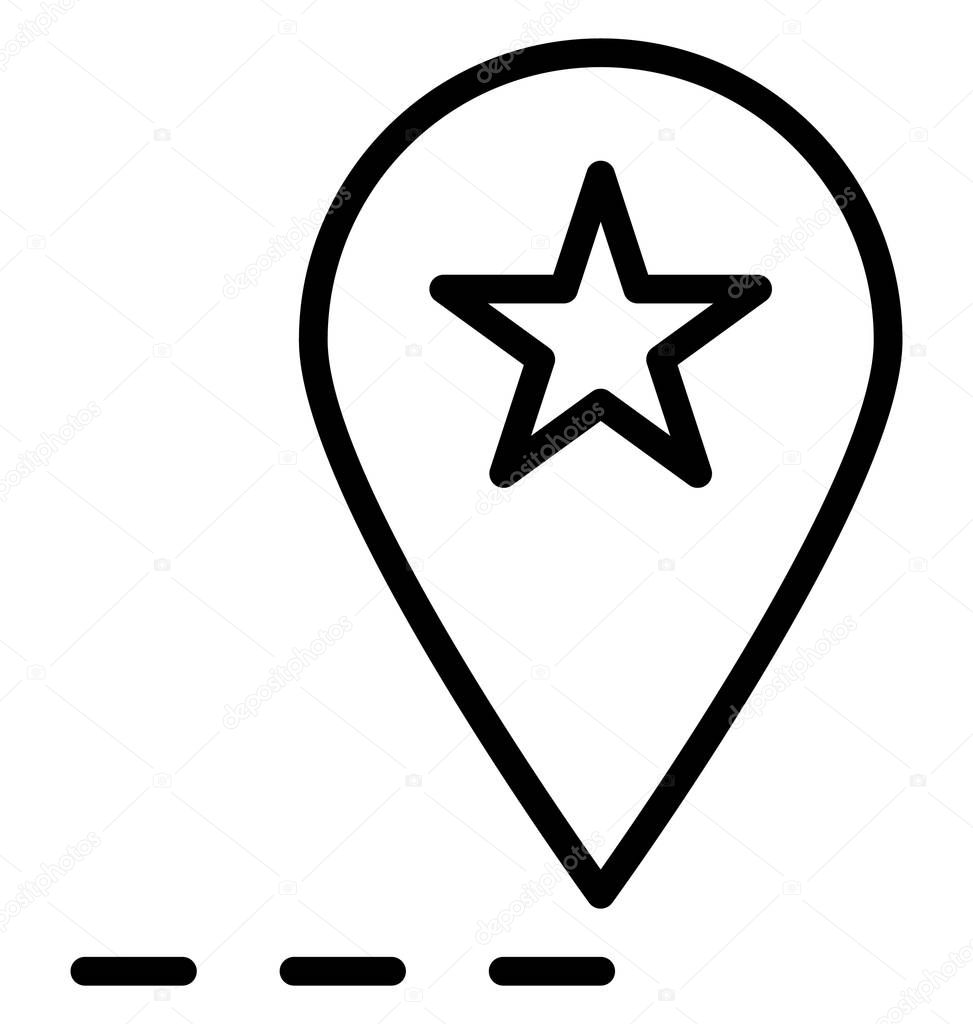 Favourite location, gps Isolated Vector Icon that can be easily modified or edited
