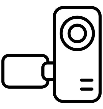 Cam, kamera izole edilmiş vektör simgesi kolayca değiştirilebilir ya da düzenlenebilir.