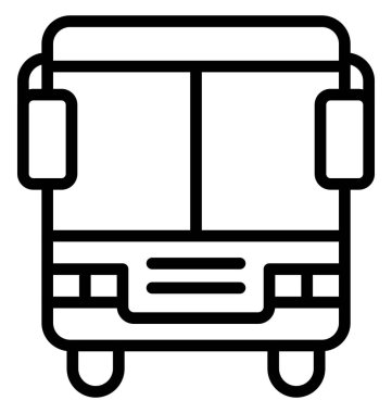 Otobüs, yolculuk izole edilmiş vektör simgesi kolayca değiştirilebilir ya da düzenlenebilir