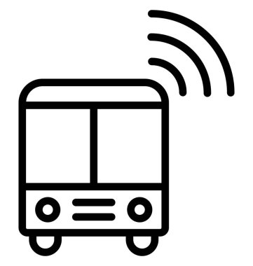 Otobus, bus izole edilmiş vektör simgesi kolayca değiştirilebilir ya da düzenlenebilir