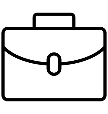 Bagaj, çanta Kolayca değiştirilebilen ya da düzenlenebilen izole edilmiş Vektör Simgesi