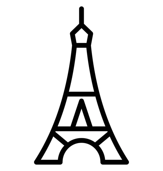 Eiffel Torre Eiffel Icono Vectorial Aislado Que Puede Modificar Editar — Archivo Imágenes Vectoriales