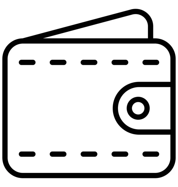 Billfold Brieftasche Finanzierung Isolated Vector Icon Das Leicht Geändert Oder — Stockvektor