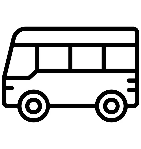 旅バス簡単に変更または編集することができます絶縁ベクトルアイコン — ストックベクタ
