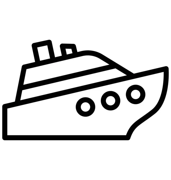 Boot Kreuzfahrt Isolated Vector Icon Das Leicht Modifiziert Oder Bearbeitet — Stockvektor