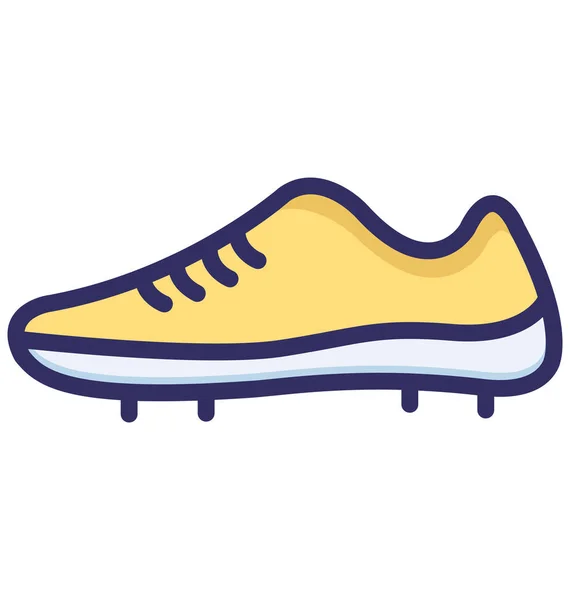 Zapatilla Atleta Calzado Aislado Vector Icon Que Puede Modificar Editar — Vector de stock