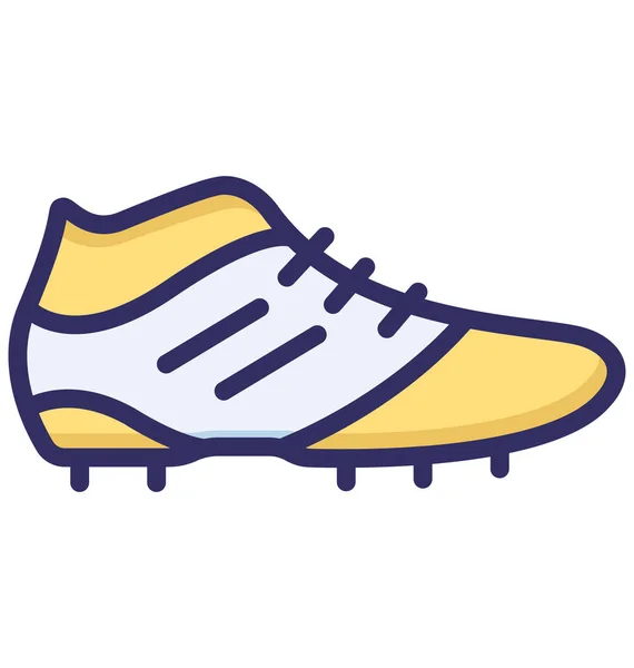 Zapato Fútbol Icono Vectorial Aislado Que Puede Modificar Editar Fácilmente — Vector de stock