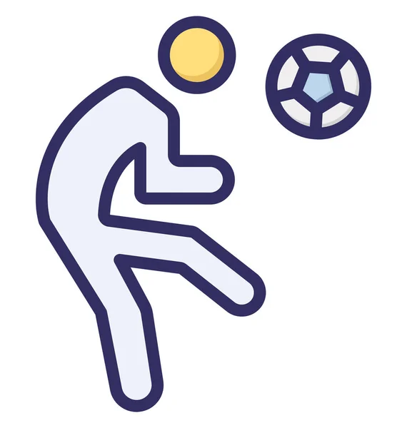 Auffälliges Isoliertes Fußball Vektor Symbol Das Leicht Modifiziert Oder Bearbeitet — Stockvektor