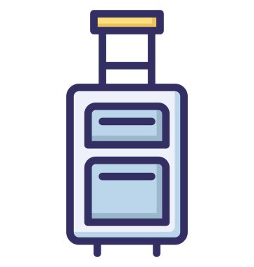 bagaj, bavul İzole edilmiş Vektör Simgesi Kolayca değiştirilebilir veya düzenlenebilir