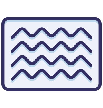 Okyanus, okyanus dalgaları, kolayca değiştirilebilen veya düzenlenebilen Vektör Simgesini izole etti