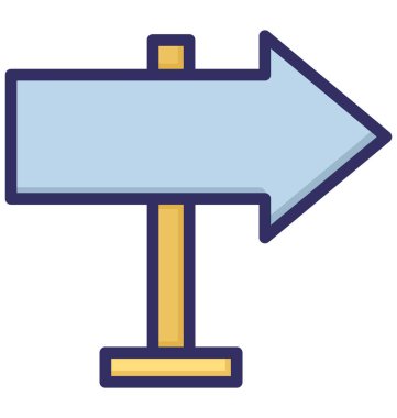 Ok, yönü izole edilmiş vektör simgesi kolayca değiştirilebilir ya da düzenlenebilir