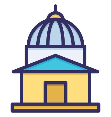 Kolayca değiştirilebilen ya da düzenlenebilen İnşa, Şapel İzole Edilmiş Vektör Simgesi