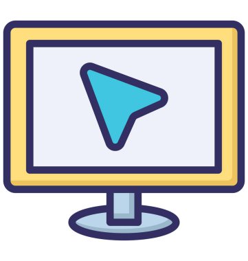 Kolayca değiştirilebilen ya da düzenlenebilen seyrüsefer izole edilmiş Vektör Simgesi