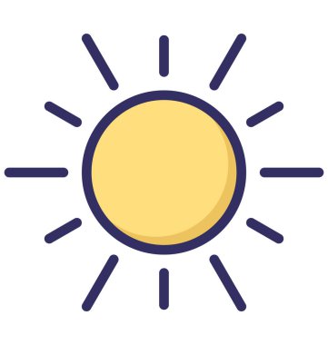 Parlak gün, parlaklık Kolayca değiştirilebilir veya düzenlenebilir Vektör Simgesi