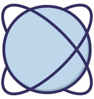 Kolayca değiştirilebilen ya da düzenlenebilen küresel, küreselleştirilmiş Vektör Simgesi