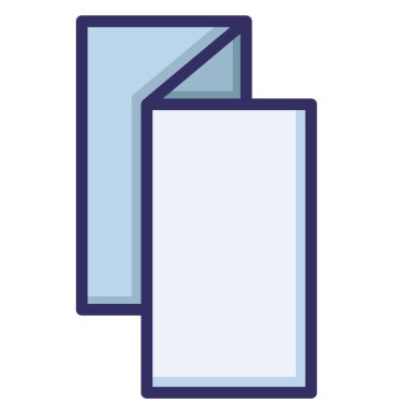 Katlanmış kağıt, harita izole edilmiş Vektör Simgesi Kolayca değiştirilebilir veya düzenlenebilir