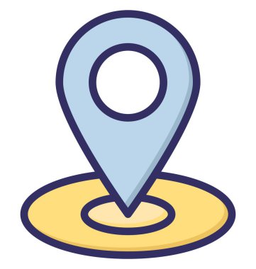 Kolayca değiştirilebilen ya da düzenlenebilen GPS izole edilmiş Vektör Simgesi