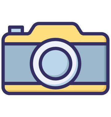 Kamera, izole edilmiş vektör simgesini görüntüle kolaylıkla değiştirilebilir ya da düzenlenebilir