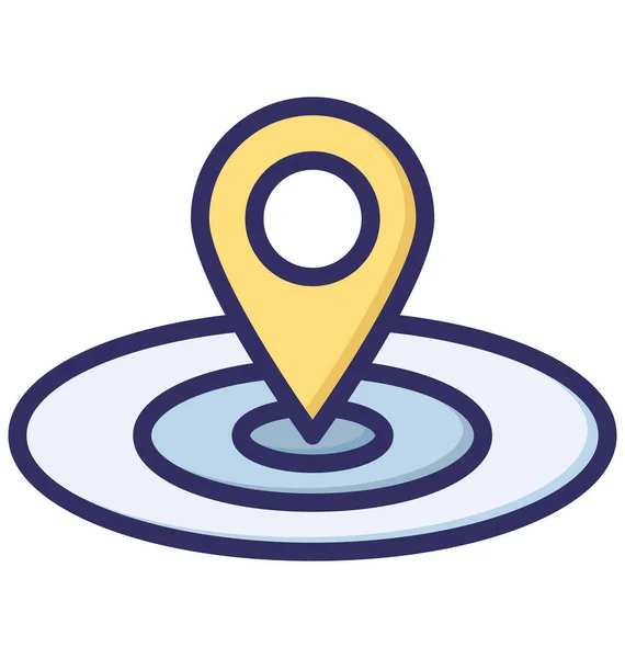 Location Marker Isolated Vector Icon Can Easily Modified Edited — Stock Vector