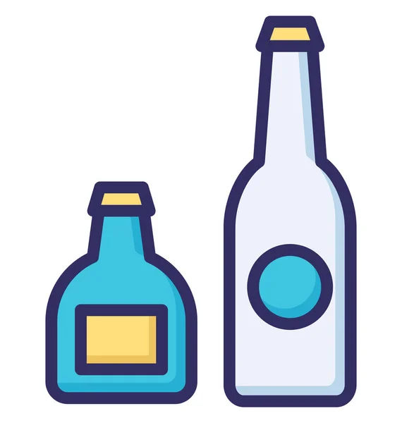 Alcohol Bebida Icono Vectorial Aislado Que Puede Modificar Editar Fácilmente — Vector de stock