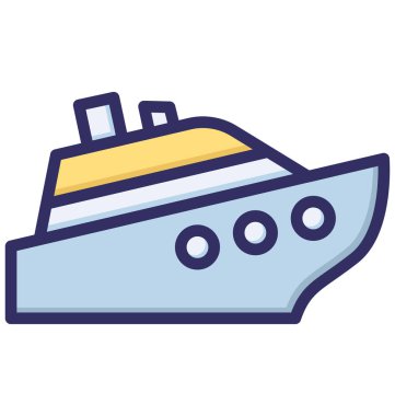 Tekne, seyir izole edilmiş Vektör Simgesi Kolayca değiştirilebilir veya düzenlenebilir