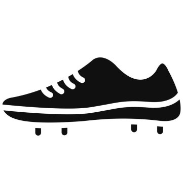 Atletizm ayakkabısı, ayakkabı izole edilmiş Vektör Simgesi Kolayca değiştirilebilir veya düzenlenebilir