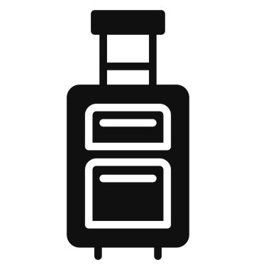 bagaj, bavul İzole edilmiş Vektör Simgesi Kolayca değiştirilebilir veya düzenlenebilir