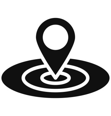 Konum, işaretlenmiş Vektör Simgesi Kolayca değiştirilebilir veya düzenlenebilir