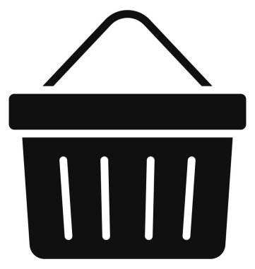 Sepet, sepet izole edilmiş vektör simgesi kolayca değiştirilebilir ya da düzenlenebilir