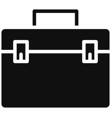 Bagaj, çanta Kolayca değiştirilebilen ya da düzenlenebilen izole edilmiş Vektör Simgesi