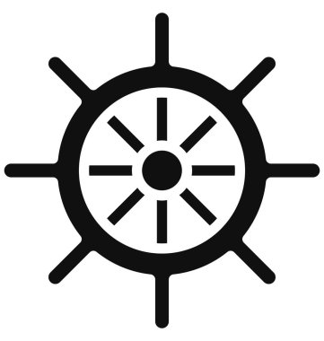 Tekne denetleyici, tekne dümenciliği Kolayca değiştirilebilen veya düzenlenebilen yalnız Vektör Simgesi