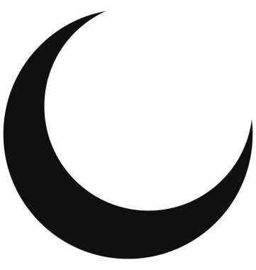 Hilal, yarım ay izole edilmiş vektör simgesi kolayca değiştirilebilir ya da düzenlenebilir. 