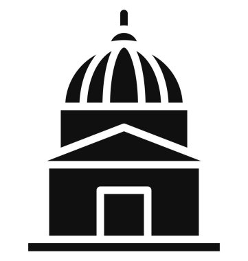 Kolayca değiştirilebilen ya da düzenlenebilen İnşa, Şapel İzole Edilmiş Vektör Simgesi