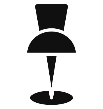 Kolayca değiştirilebilen veya düzenlenebilen pin, harita pin izole edilmiş Vektör Simgesi