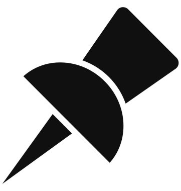 Kolayca değiştirilebilen veya düzenlenebilen pin, harita pin izole edilmiş Vektör Simgesi