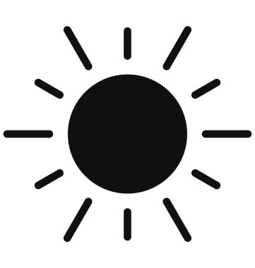 Parlak gün, parlaklık Kolayca değiştirilebilir veya düzenlenebilir Vektör Simgesi