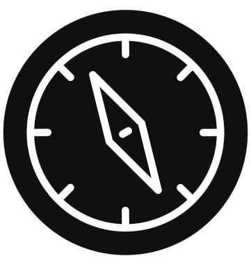 Pusula, kolayca değiştirilebilir veya düzenlenmiş izole vektör simge ölçmek