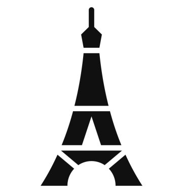Kolayca değiştirilebilir veya düzenlenmiş izole vektör simge Eiffel, eiffel kulesi