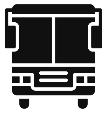 Otobüs, yolculuk izole edilmiş vektör simgesi kolayca değiştirilebilir ya da düzenlenebilir