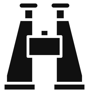 Dürbün, alan camı izole edilmiş vektör simgesi kolayca değiştirilebilir ya da düzenlenebilir