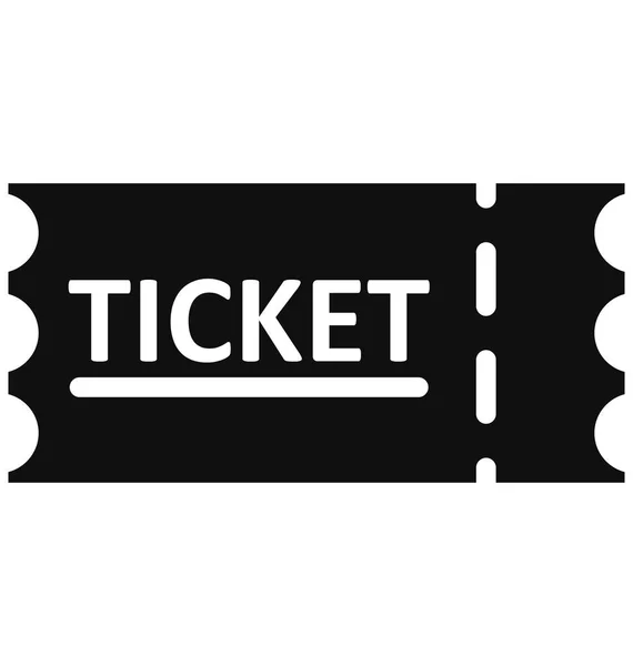 Ticket Coupon Isolated Vector Icon Can Easily Modified Edited — Stock Vector