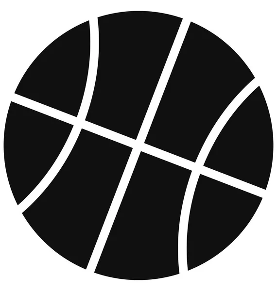 Ball Basketball Isolated Vector Icon Який Можна Легко Модифікувати Або — стоковий вектор