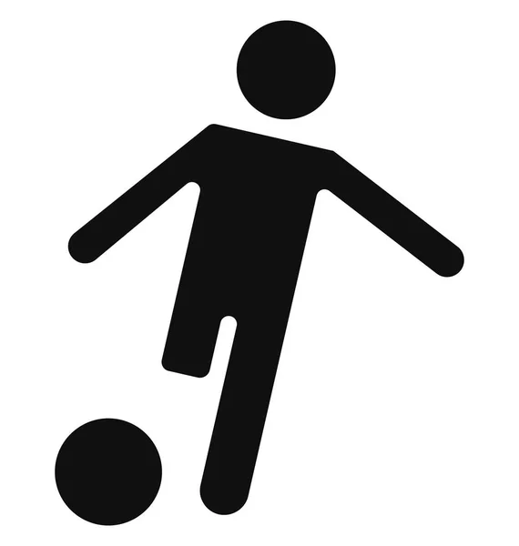 Football Kick Isolated Vector Icon Can Easily Modified Edited — Stock Vector