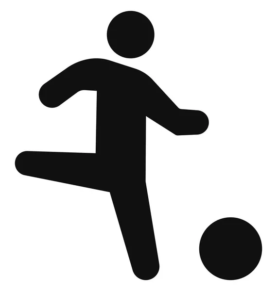 Football Kick Isolated Vector Icon Can Easily Modified Edited — Stock Vector
