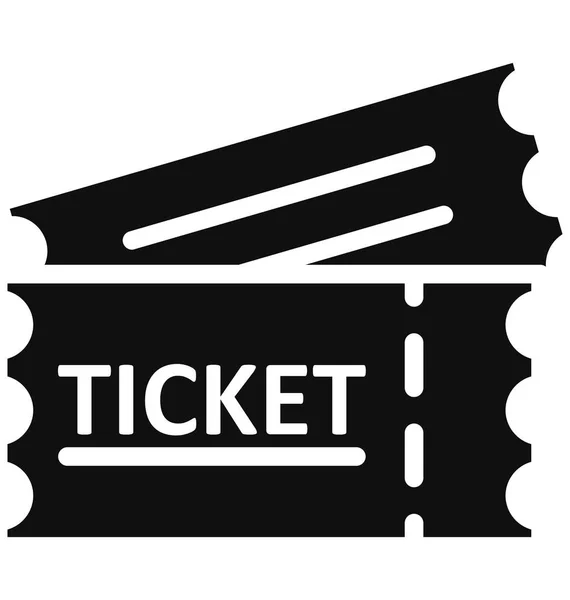 Ticket Coupon Isolated Vector Icon Das Leicht Geändert Oder Bearbeitet — Stockvektor