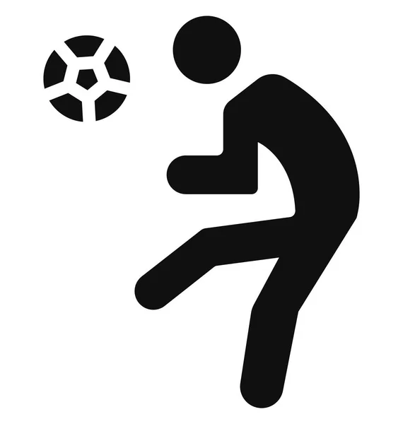 Striking Football Isolated Vector Icon Can Easily Modified Edited — Stock Vector