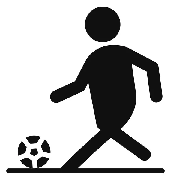 Fußballer Kick Isolated Vector Icon Das Leicht Modifiziert Oder Bearbeitet — Stockvektor