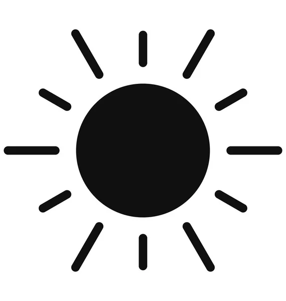 明るい日 簡単に変更または編集することができます輝度絶縁ベクトルアイコン — ストックベクタ