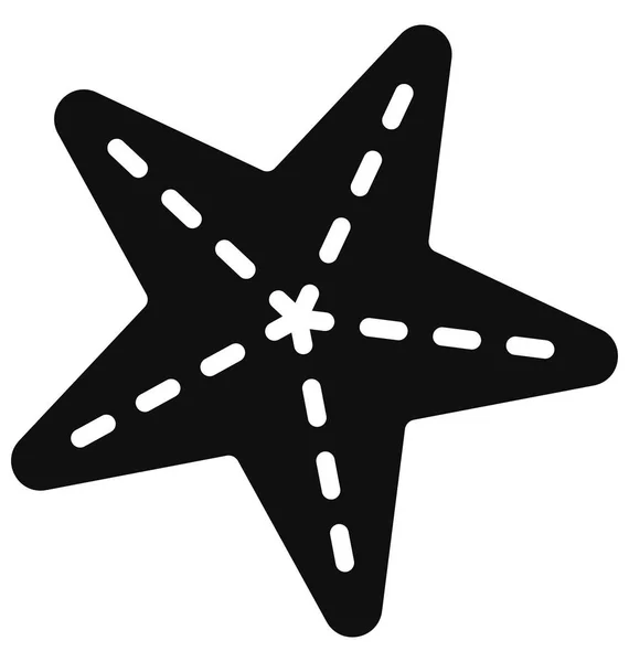 Яркая Звезда Эхинодерма Изолированная Векторная Икона Которую Можно Легко Изменить — стоковый вектор